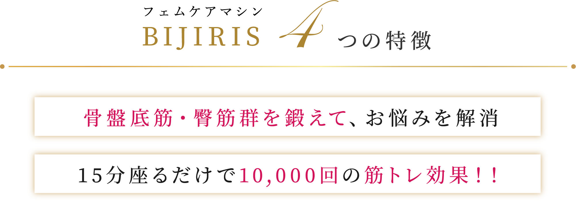 BIJIRIS4つの特徴